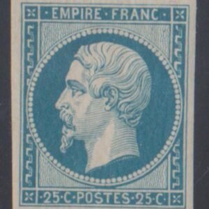 France 17 XF Mint NH 1862 Re-Issue, Signed Pristine Color + Gum cv $450 as Hinged