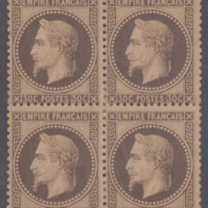 France 34a Ave - F Hinged Cert BEHR - Dark Brown cv $5,750