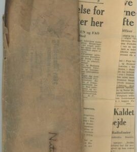 Denmark 1946 Burned Newspaper Recovered from Copenhagen 1st Flight