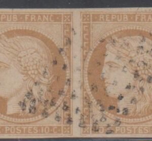 France Colonies 9 VF Used Pair cv $260+