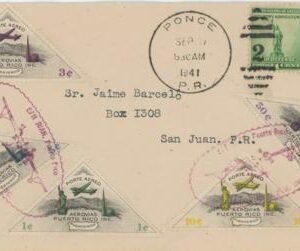 US / Puerto Rico 1941 US 899-900 Aerovias Puerto Rico 1c-50c Semi-Officials