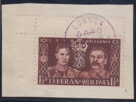 INV-18121itExt_4a9f0e5b-529b-48a1-a637-a44e4c98f08e WWII Propaganda Stamps Mi 2 Used On Piece cv 180