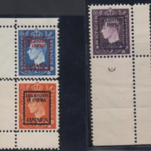 WWII Propaganda Stamps Mi 12IVd-14IVd VF Mint NGAI - Liquidation of Empire - Jamaica cv $450
