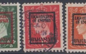 WWII Propaganda Stamps Mi 9IVF-10, 12 IVF, Used VF Liquidation of Empire - Bahamas cv $400