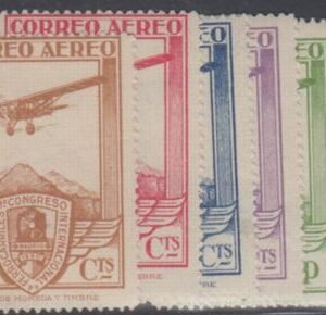 Spain C12-17 F - VF Mint LH Some Appear NH Railway Congress cv $105.50