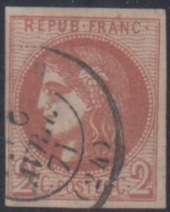 France 39a F - VF + Used 3 Large Margins, Fine Left - Marvelous Color cv $1,110