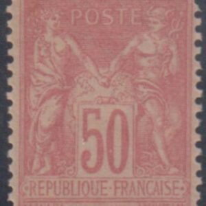 France 101 VF Mint LH Fresh Rose on Rose cv $210