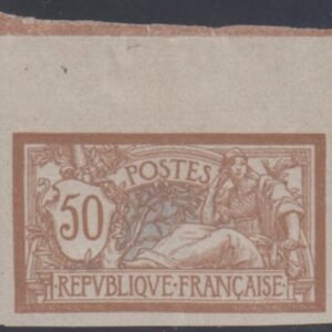 France 123a XF NH Top Margin Imperf Single - Huge Margin, cv $1,000