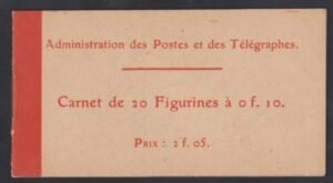 France 162d F - VF NH 1920 2fr Complete Booklet cv $680