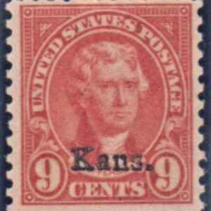 US 667 VF - XF NH Kansas Overprint