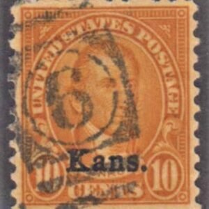US 668 XF Used Kansas Overprint