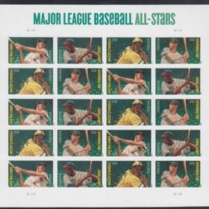 US 4694a-97c Modern Baseball Bk Of 4 Imperf Sheet