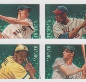 US 4694a-97c Modern Imperf Baseball Bk Block of 4