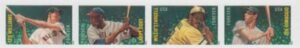 US 4694a-97c Modern Imperf Baseball Bk Strip of 4