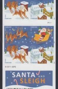 US 4712-15c Modern Imperf Santa/Reindeer Booklet