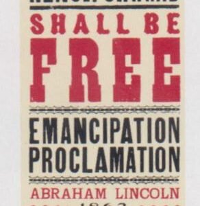 US 4721a Modern Imperf Emancipation Single