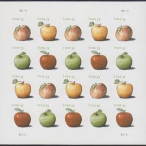 US 4727-30b Modern Imperf Apples Sheet