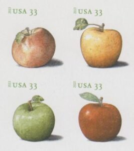 US 4727-30b Modern Imperf Apples Block of 4