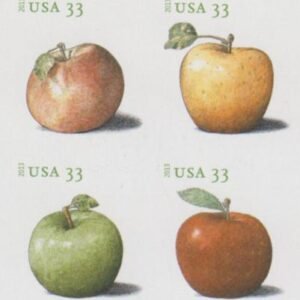 US 4727-30b Modern Imperf Apples Block of 4