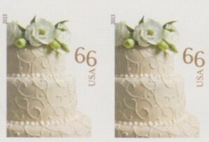 US 4735a Modern Imperf Wedding Cake Pair