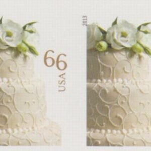 US 4735a Modern Imperf Wedding Cake Pair
