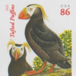 US 4737b Modern Imperf Puffin-red 2013 Single