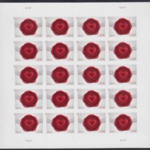 US 4741a Modern Imperf Love-Sealing Wax Sheet