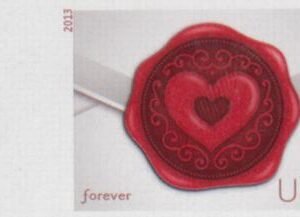 US 4741a Modern Imperf Love-Sealing Wax Single