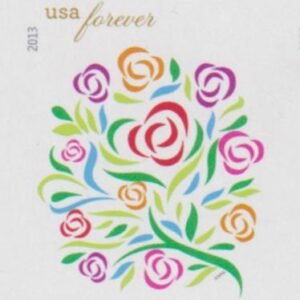 US 4764b Modern Imperf Wedding Bouquet Single