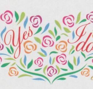 US 4765b Modern Imperf Yes I Do Flowers Single