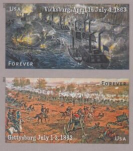 US 4787-8b Modern Imperf Vertical Civil War Battles Pair