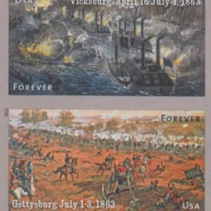 US 4787-8b Modern Imperf Vertical Civil War Battles Pair
