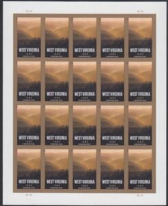 US 4790a Modern Imperf West Virginia Sheet