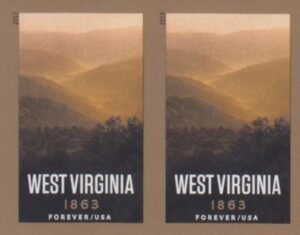US 4790a Modern Imperf West Virginia Pair
