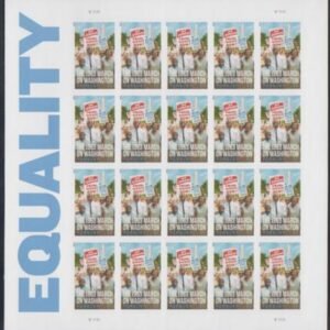 US 4804a Modern Imperf 1963 March On Wash.DC Sheet