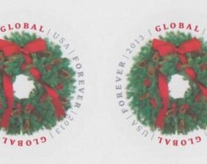 US 4814a Modern Imperf Wreath Global Forever Pair