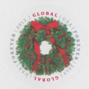 US 4814a Modern Imperf Wreath Global Forever Single