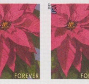 US 4816d Modern Imperf Poinsettia Pair