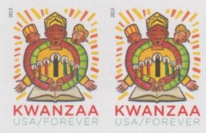 US 4845a Modern Imperf Kwanzaa Pair