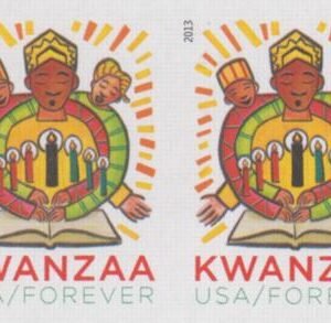 US 4845a Modern Imperf Kwanzaa Pair