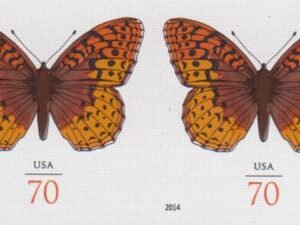 US 4859a Modern Imperf Spangled Fritillary Butterfly Pair