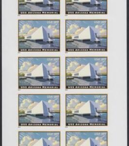 US 4873a Modern Imperf Arizona Memorial Sheet
