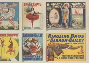 US 4898-905b Modern Imperf Circus Block of 8