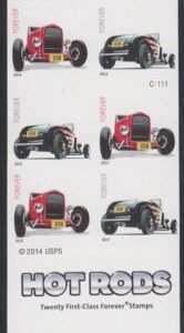 US 4908-9d Modern Imperf Hot Rods Pr Booklet