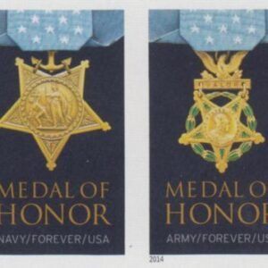 US 4822-23g Modern Imperf Medal Of Honor Pr-2014 Pair