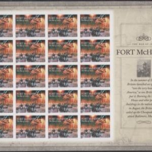US 4921a Modern Imperf War Of 1812 Ft. McHenry Sheet