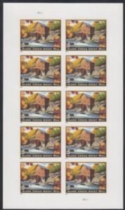 US 4927a Modern Imperf Glade Creek Grist Mill Sheet