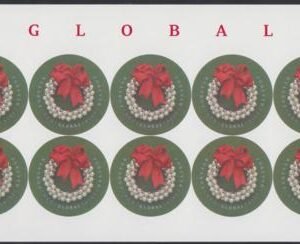 US 4936a Modern Imperf Silver Bells Wreath Sheet