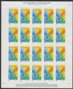 US B5a Modern Imperf Breast Cancer Sheet