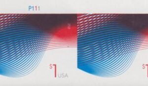 US 4953a Modern Imperf $1 Waves Pair